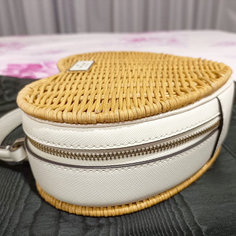 Kate spade 竹編愛心包-6