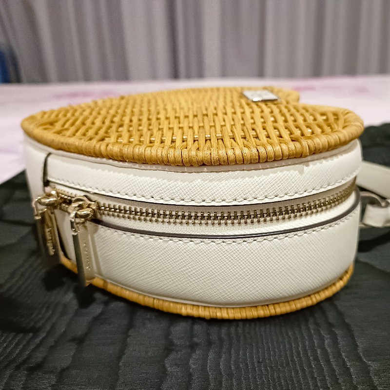 Kate spade 竹編愛心包-7