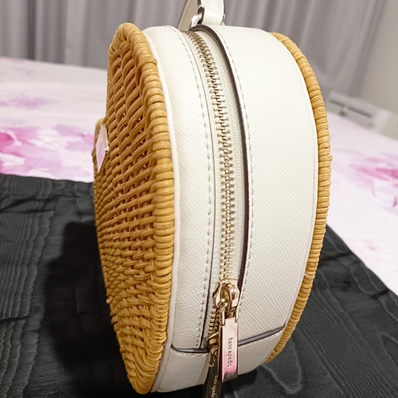 Kate spade 竹編愛心包-8