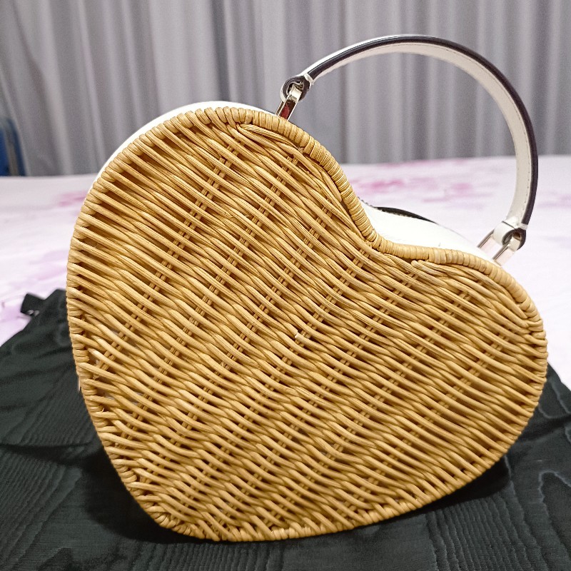 Kate spade 竹編愛心包-9