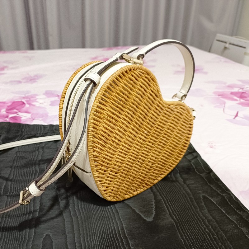 Kate spade 竹編愛心包-10