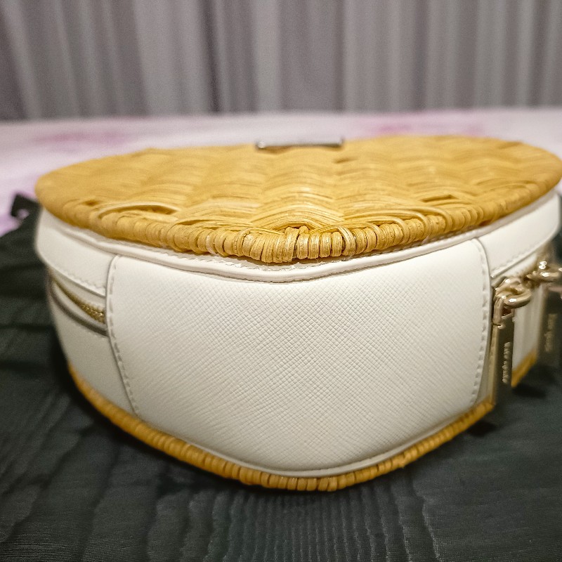 Kate spade 竹編愛心包-11