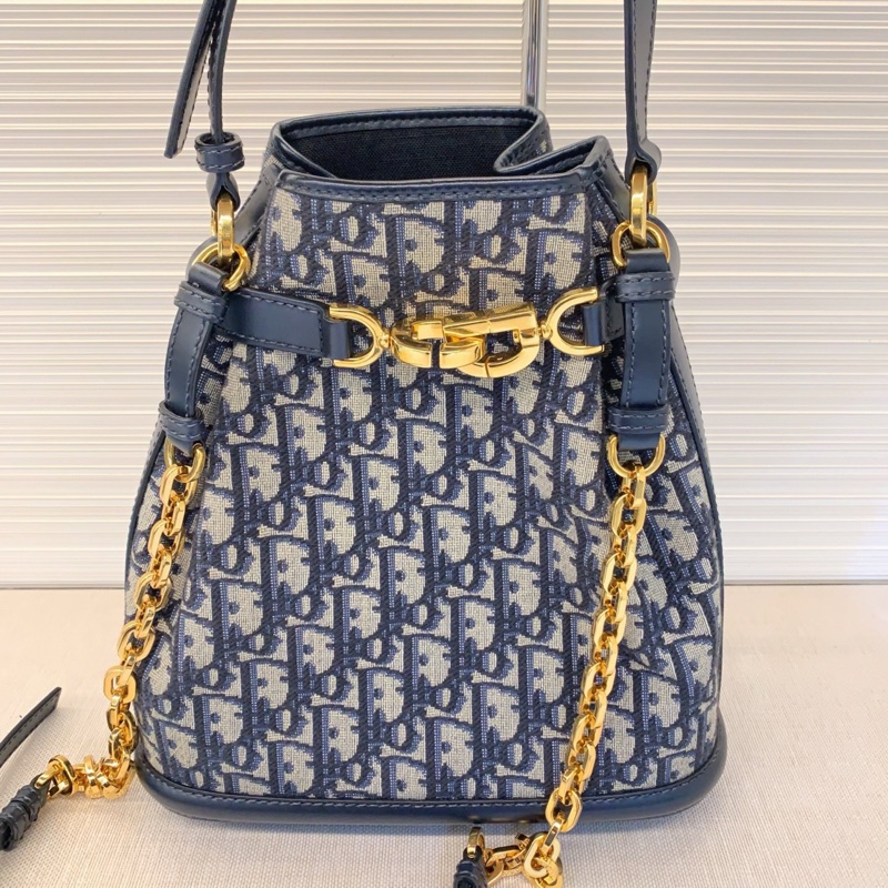 98新 Dior迪奥 oblique中号老花水桶包 背法多种 精致又精巧-5