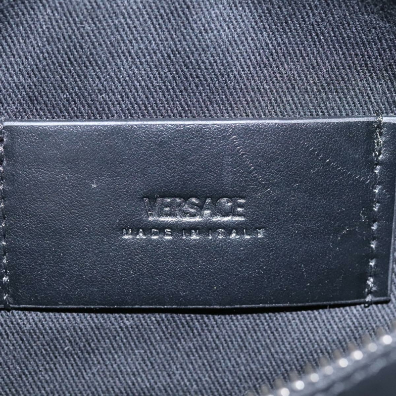 【日本直送】VERSACE 肩背包 皮革 黑色 銀色 正品 114762-16
