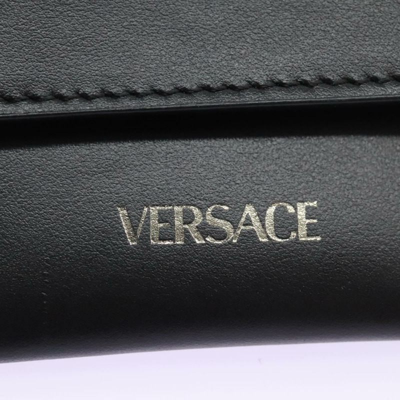 【日本直送】VERSACE 肩背包 皮革 黑色 銀色 正品 114762-24