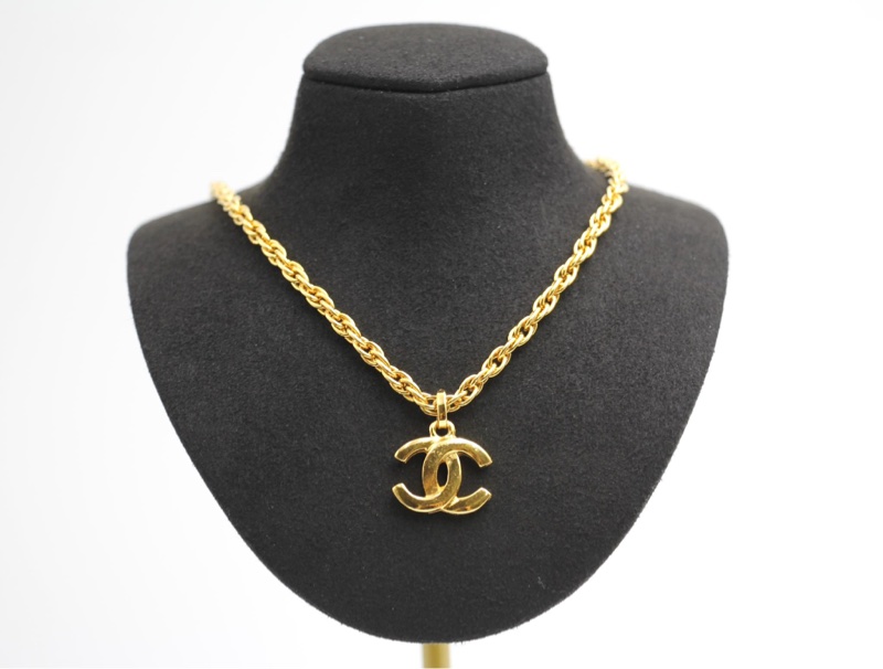 Chanel Vintage 81-85年鍍金鏈條鎖骨頸鏈-0