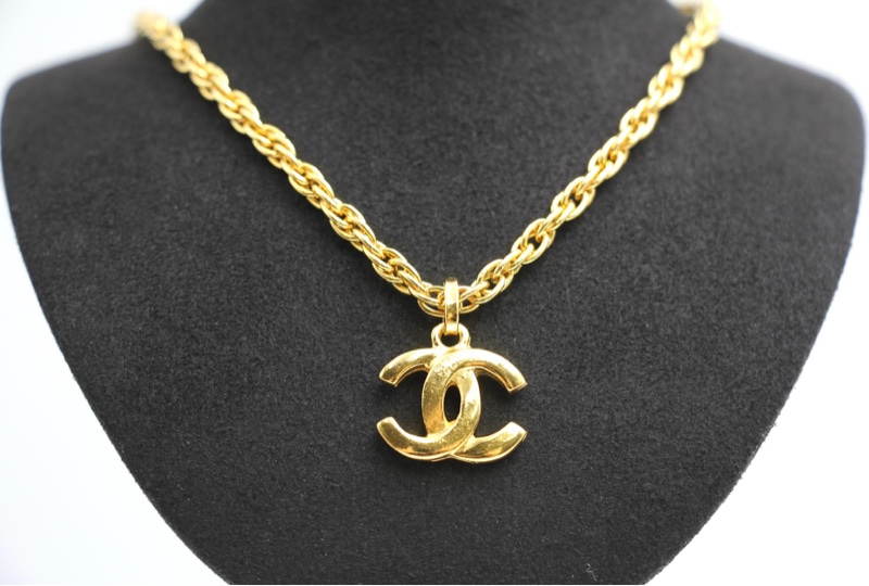 Chanel Vintage 81-85年鍍金鏈條鎖骨頸鏈-1