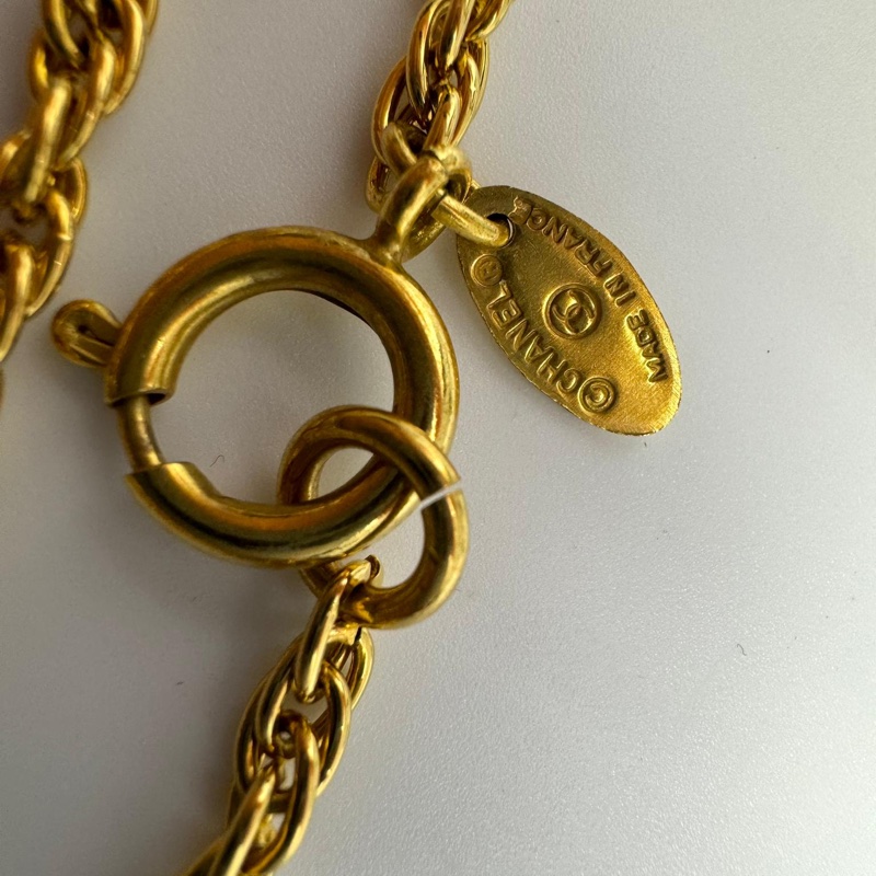 Chanel Vintage 81-85年鍍金鏈條鎖骨頸鏈-10