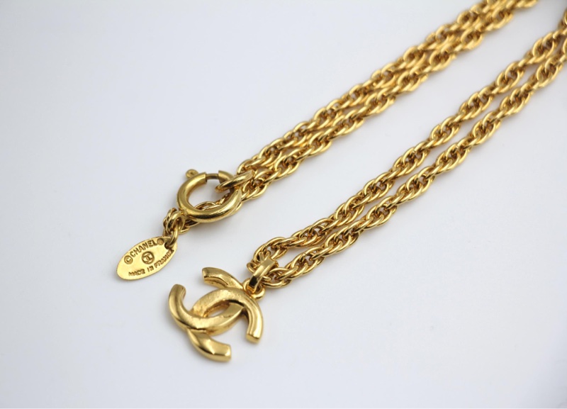 Chanel Vintage 81-85年鍍金鏈條鎖骨頸鏈-11