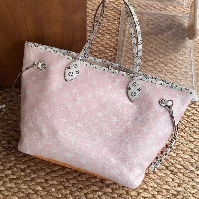 ✨lv 中號neverfull紅色四拚色托特包31×26×14cm 99新 配件塵袋-2