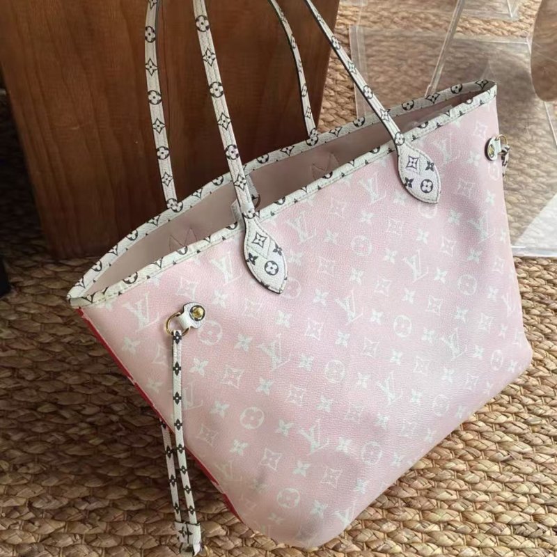 ✨lv 中號neverfull紅色四拚色托特包31×26×14cm 99新 配件塵袋-4