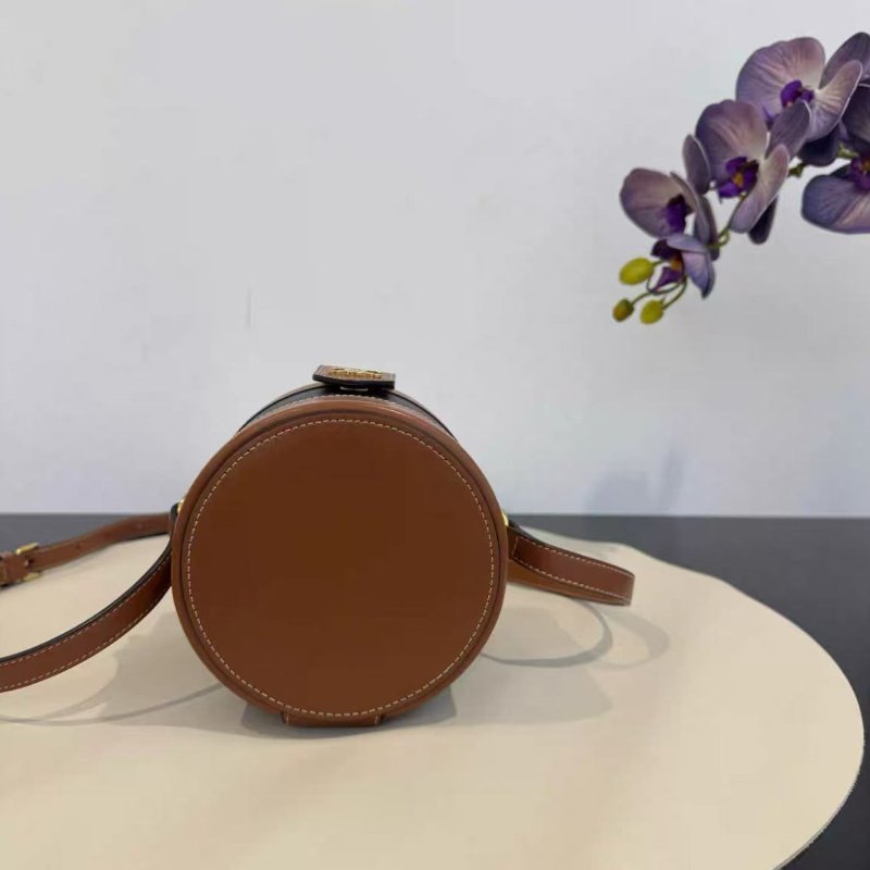 Celine 老花小號圓筒包13×11×13cm 98新 配件塵袋-3