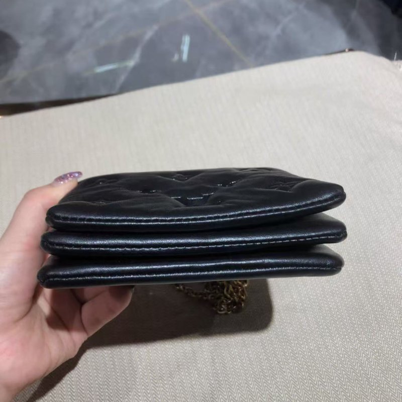 LV 黑色牛皮 coussin mini 13*10cm 98新配件塵袋-6