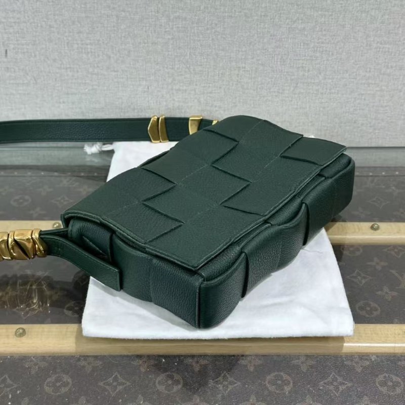 ✨BV cassette綠色編織肩背斜背豆腐包 98新配件塵袋-3