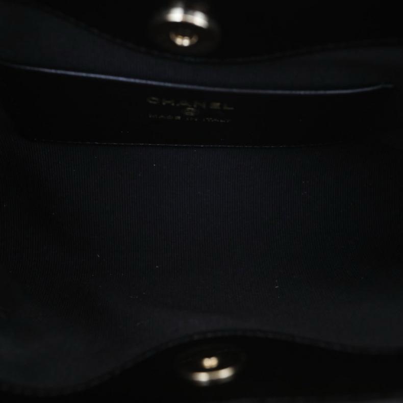 CHANEL(香奈兒) 31Bag Nano 橫版 20.5cm 黑色  鐳射標 淺金扣-4