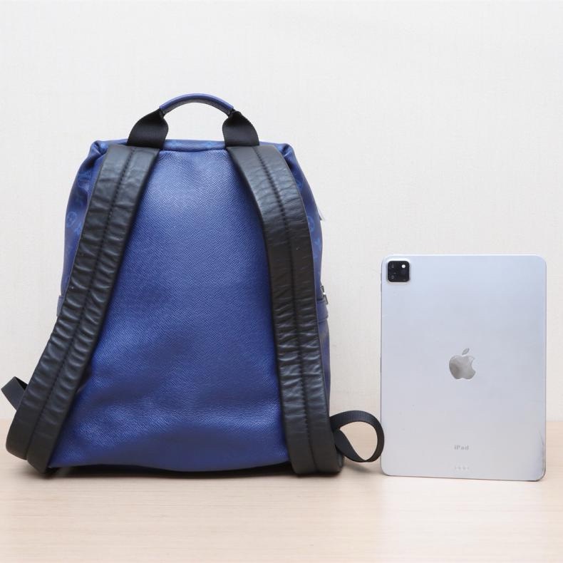 LOUIS VUITTON(路易威登) 藍色 PVC 2019 Discovery 雙肩包 大號 38-2