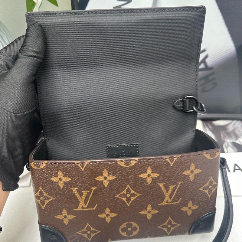 Louis Vuitton Steamer 經典老花配色 芯片款 25年有單 全套細節如圖 好價 Monogram Macassar 塗層帆布 約18 x 11 x 6.5-6