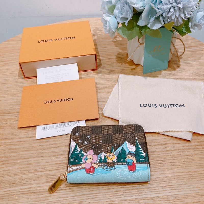 TW4285 LOUIS VUITTON 路易威登經典棋盤紋聯盛款拉鍊銀包ZIPPY COIN PURSE-10
