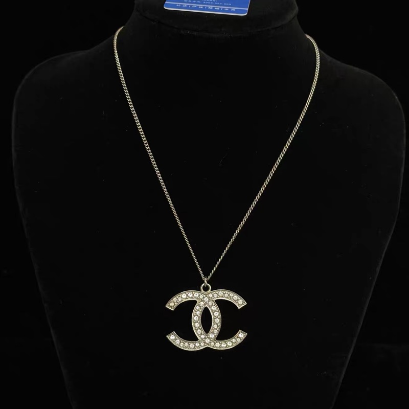 🈶購證 #近新閒置 香奈兒大雙c logo毛衣鏈/項鍊-8