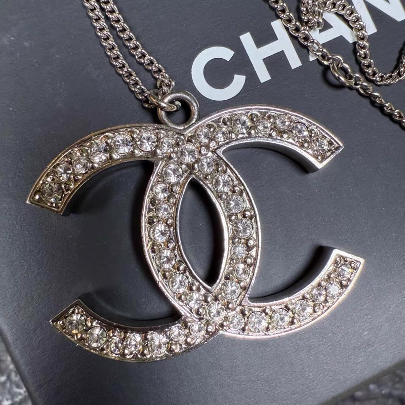 🈶購證 #近新閒置 香奈兒大雙c logo毛衣鏈/項鍊-12
