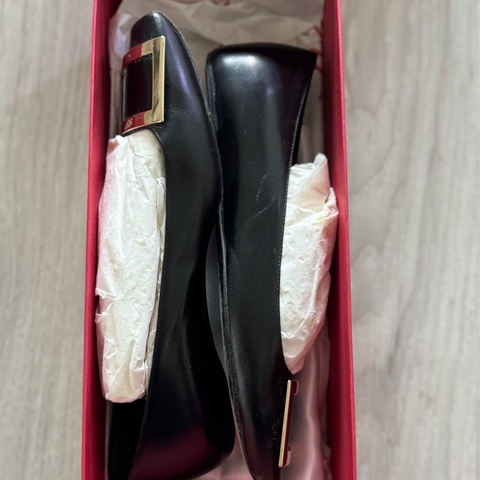 RV Roger Vivier RV Belle 25mm 黑色*銀色框