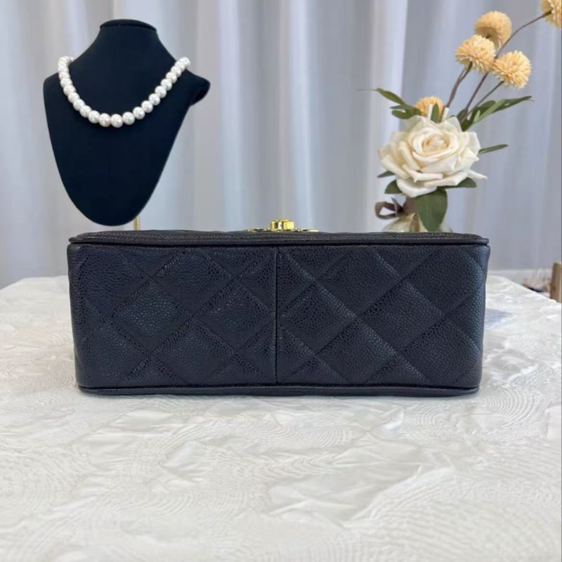 Chanel 中古包黑金荔枝牛皮鏈條包 98新配件塵袋-3