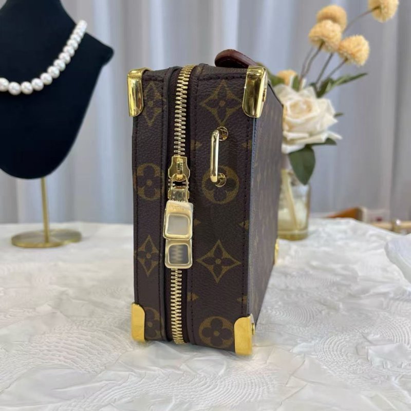 LV NBA聯名款 Handle Trunk 盒子包芯片款 21*15*7 99新配件塵袋-2