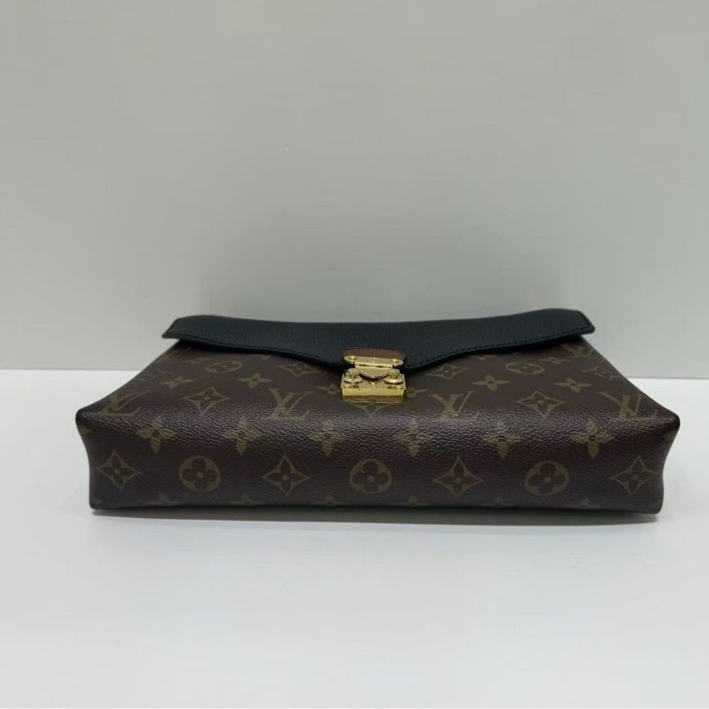 LV Pallas Chain 黑色拼老花信封包27*16*5 99新配件塵袋-2