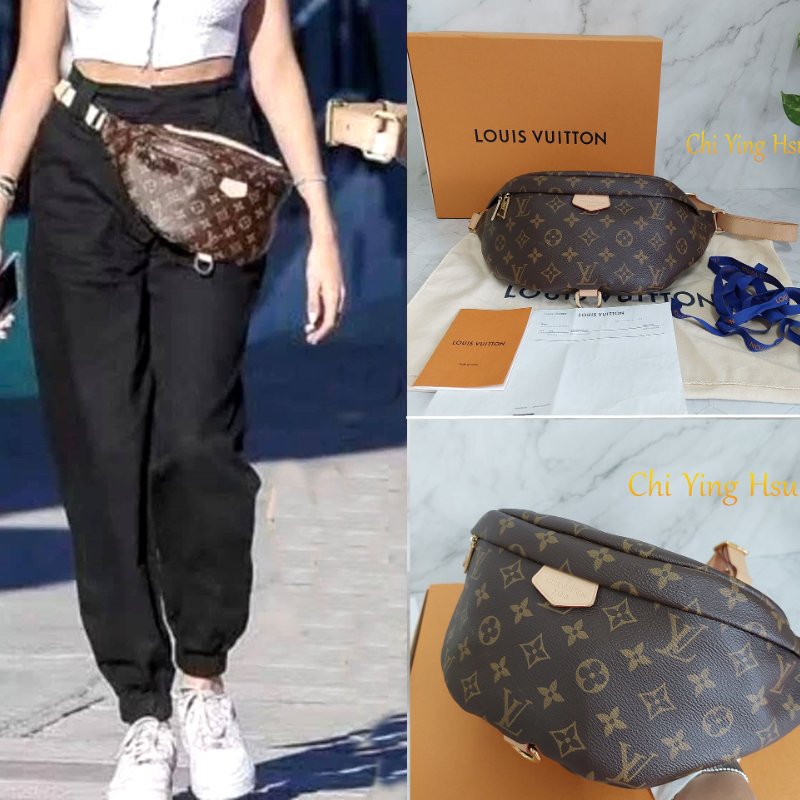 LV M43644 Bumbag🎀現品實拍 🎀 9.3成新Monogram老花字紋 腰包 斜背包 胸口包-7