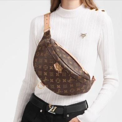 LV M43644 Bumbag🎀現品實拍 🎀 9.3成新Monogram老花字紋 腰包 斜背包 胸口包-14