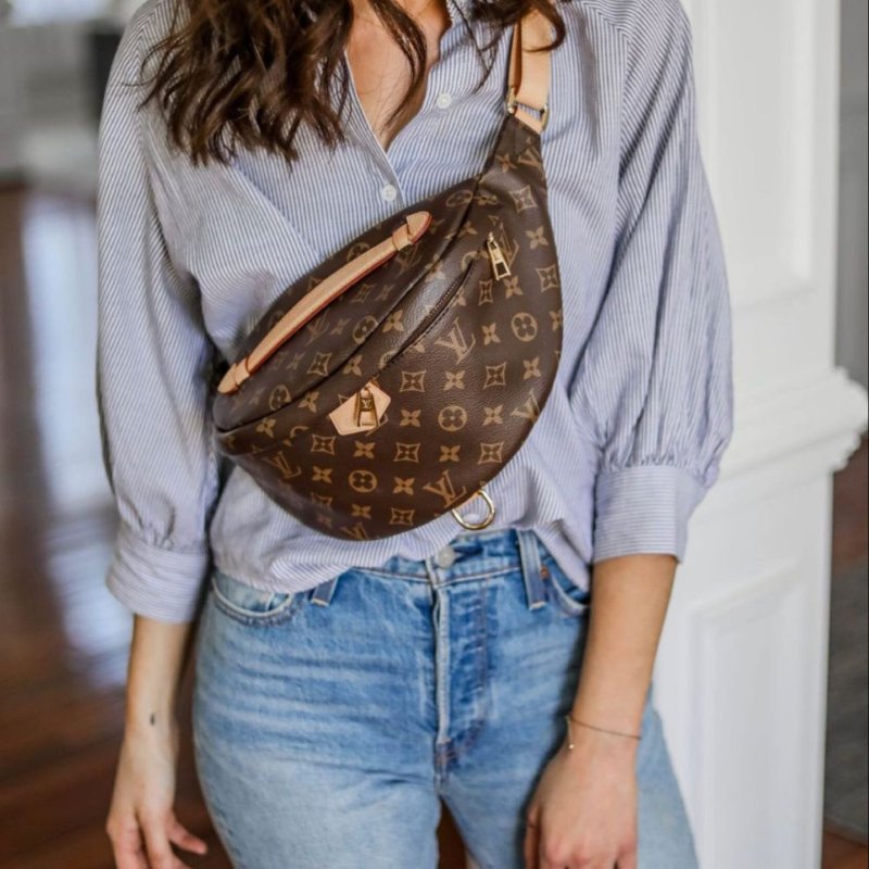 LV M43644 Bumbag🎀現品實拍 🎀 9.3成新Monogram老花字紋 腰包 斜背包 胸口包-22