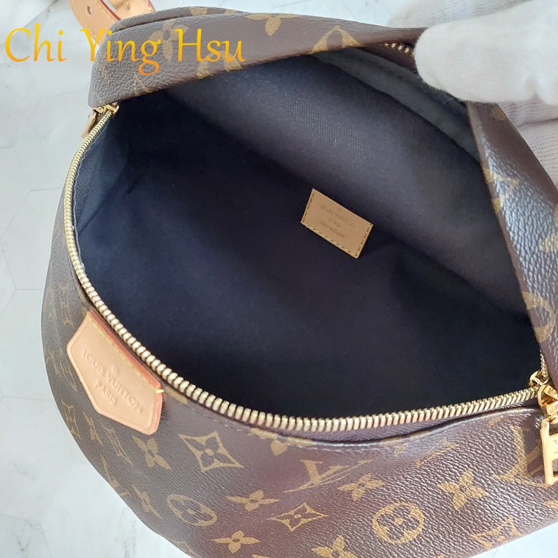 LV M43644 Bumbag🎀現品實拍 🎀 9.3成新Monogram老花字紋 腰包 斜背包 胸口包-38