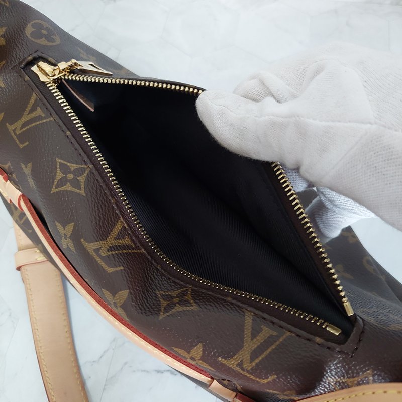 LV M43644 Bumbag🎀現品實拍 🎀 9.3成新Monogram老花字紋 腰包 斜背包 胸口包-40