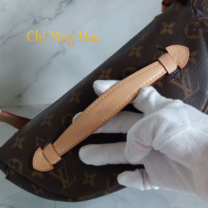 LV M43644 Bumbag🎀現品實拍 🎀 9.3成新Monogram老花字紋 腰包 斜背包 胸口包-45