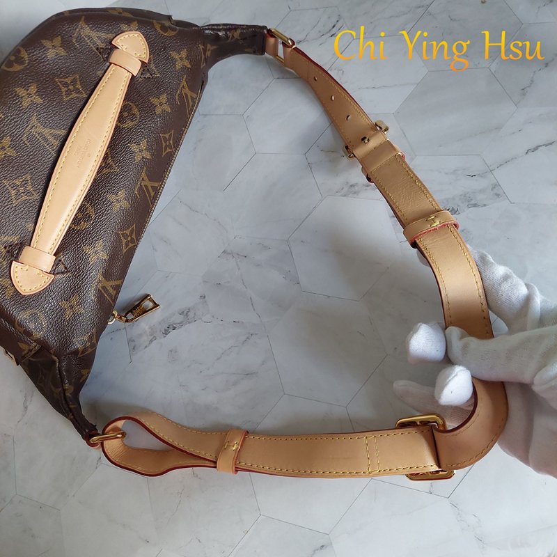 LV M43644 Bumbag🎀現品實拍 🎀 9.3成新Monogram老花字紋 腰包 斜背包 胸口包-48