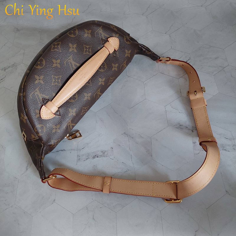 LV M43644 Bumbag🎀現品實拍 🎀 9.3成新Monogram老花字紋 腰包 斜背包 胸口包-61