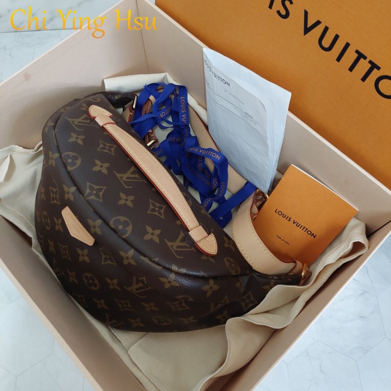 LV M43644 Bumbag🎀現品實拍 🎀 9.3成新Monogram老花字紋 腰包 斜背包 胸口包-69