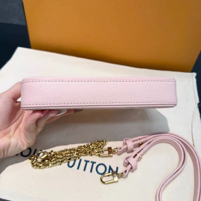 Lv easy pouch 櫻花粉漸變色 全新 配件塵袋盒子購證-4