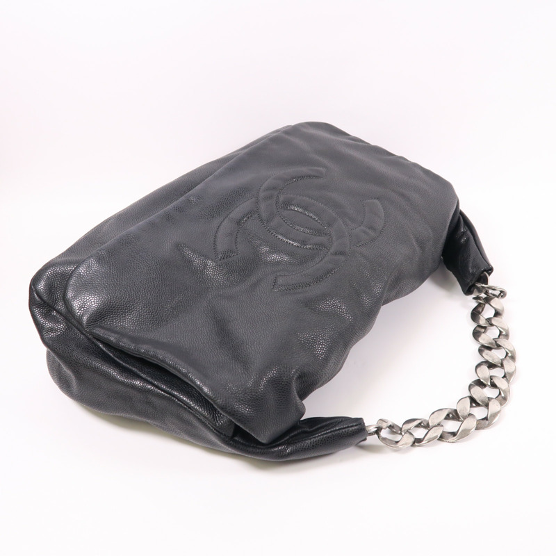 CHANEL 牛皮皮革Chain Shoulder鏈帶肩背袋-7