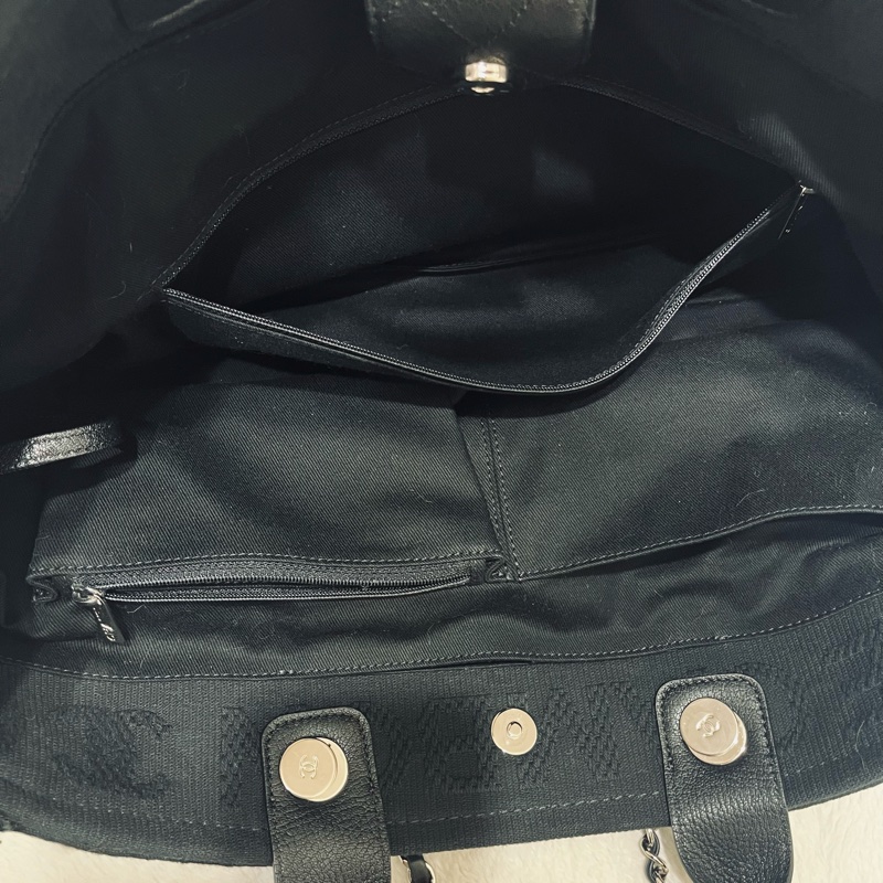 Chanel 中型 Deauville #流蘇帆布購物包沙灘包 ～可手提和肩背兩用（黑色）-24