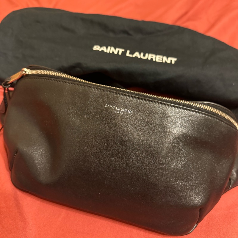 Saint Laurent Paris 經典黑色軟皮腰包-5
