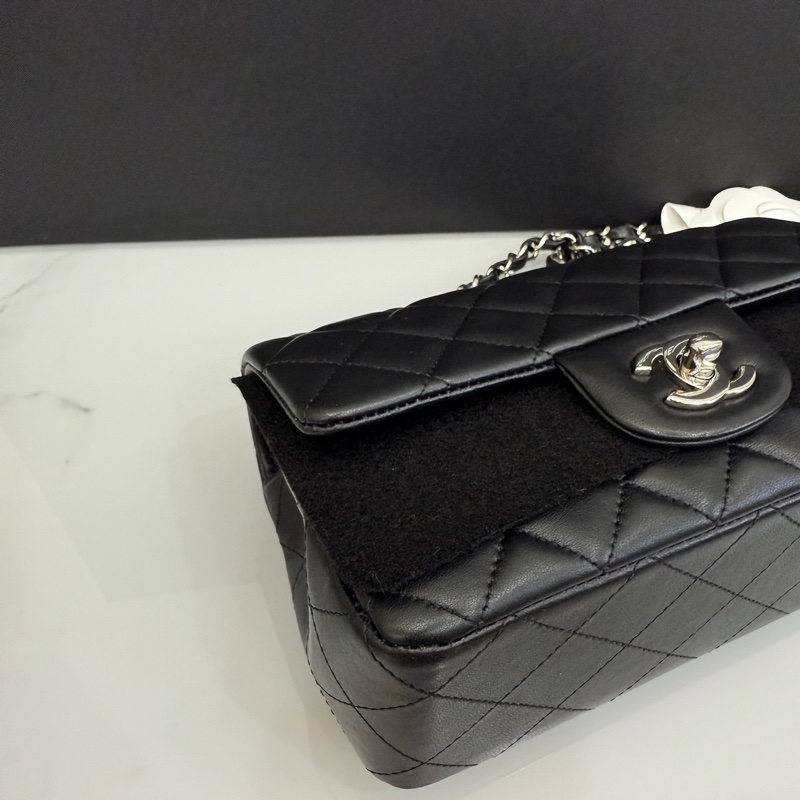 ❤️經典款一年四季都不退流行 Chanel cf20 coco20 大mini 黑銀-14