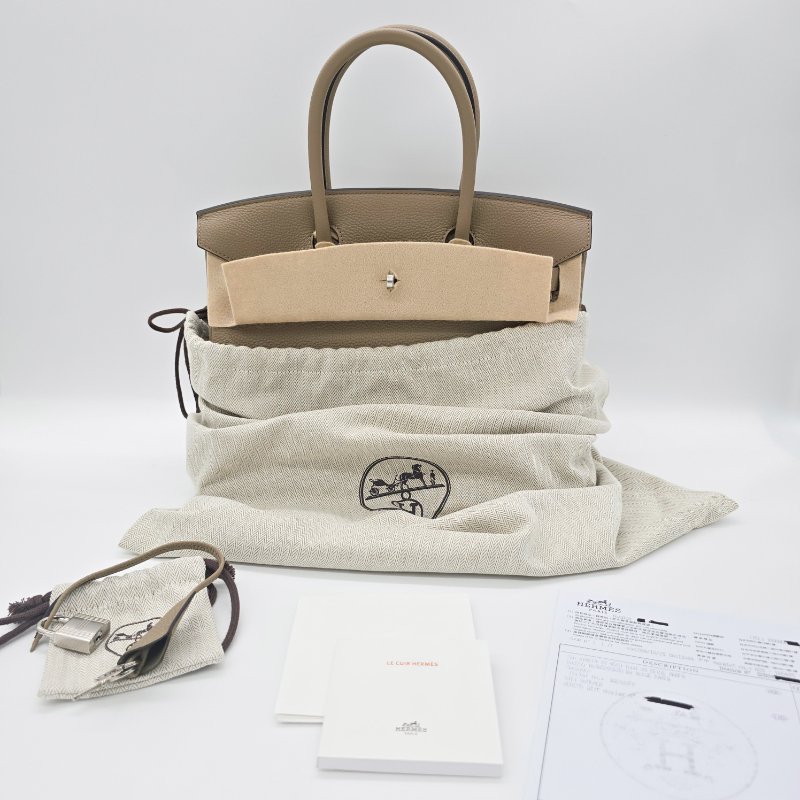 【全套全配】小編實拍🔥 2024新色|Hermès Birkin 30 馬爾法米|Togo皮銀扣|閒置品-4