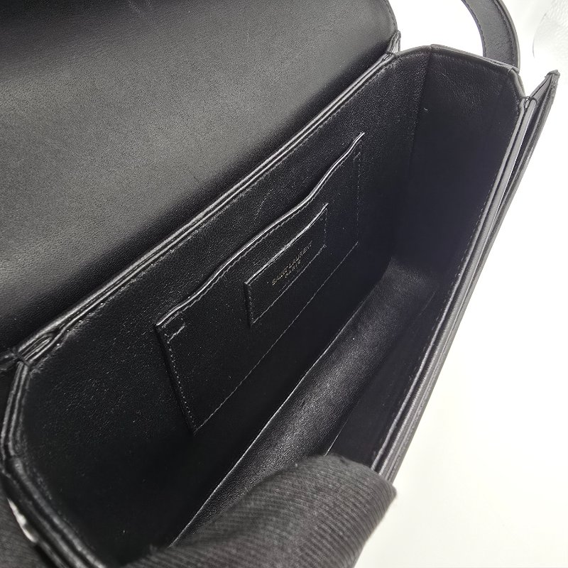 立省5萬🔥Saint Laurent Solferino 中型斜背包|黑金光面小牛皮|超有氣質-12