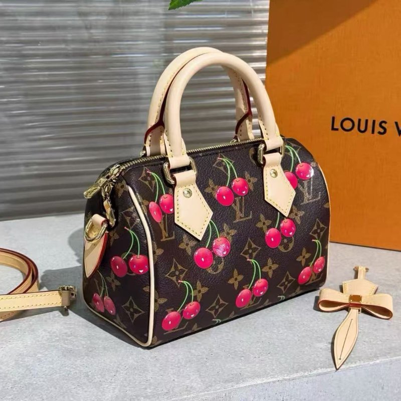Louis Vuitton 村上隆櫻桃 speedy20 芯片款 全新配件盒子塵袋-4