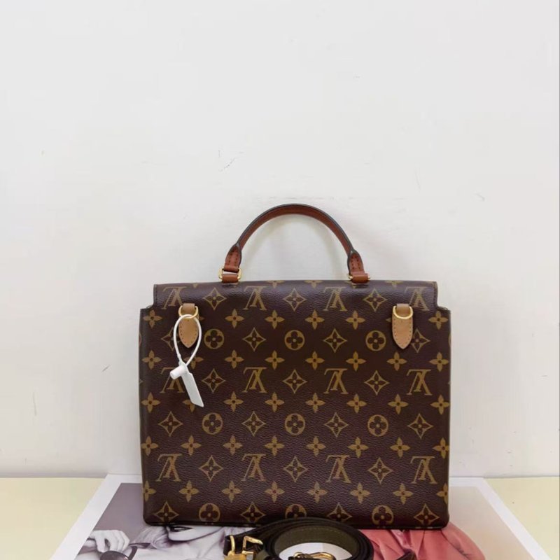 ✨LV marignan 大鎖頭咖啡色郵差包 98新 配件塵袋-1