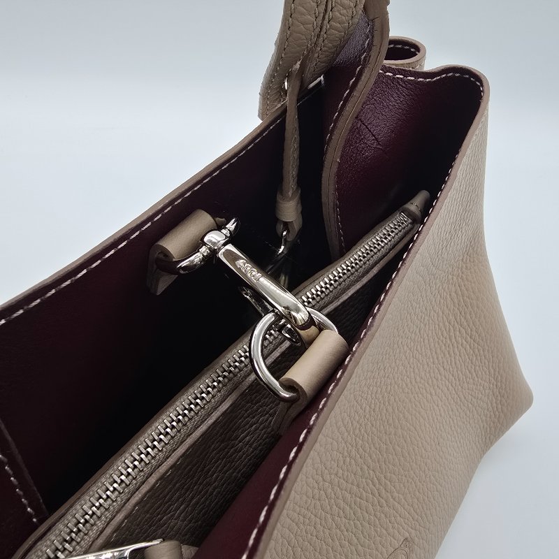 Tod's 義大利風衣灰小牛皮手提肩背包-7