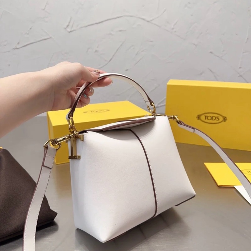促銷品 TOD’S T Case Micro 皮革手提包 白色-0