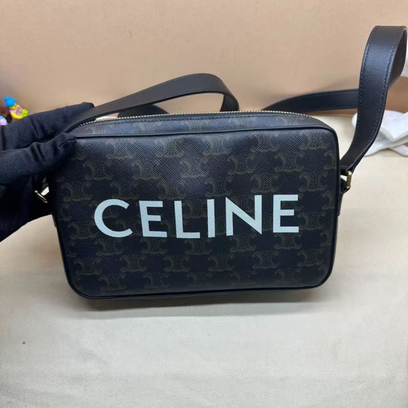 Celine 印花中號郵差包 99新配件塵袋-0