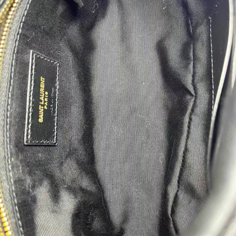 YSL LOULOU PUFFER 黑金羊皮mini雲朵包23*15.5*8.5 99新配件塵袋-3